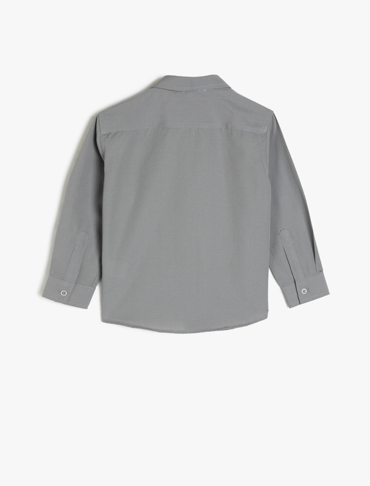  Erkek Çocuk Basic Gömlek Cep Detaylı Pamuk Karışımlı