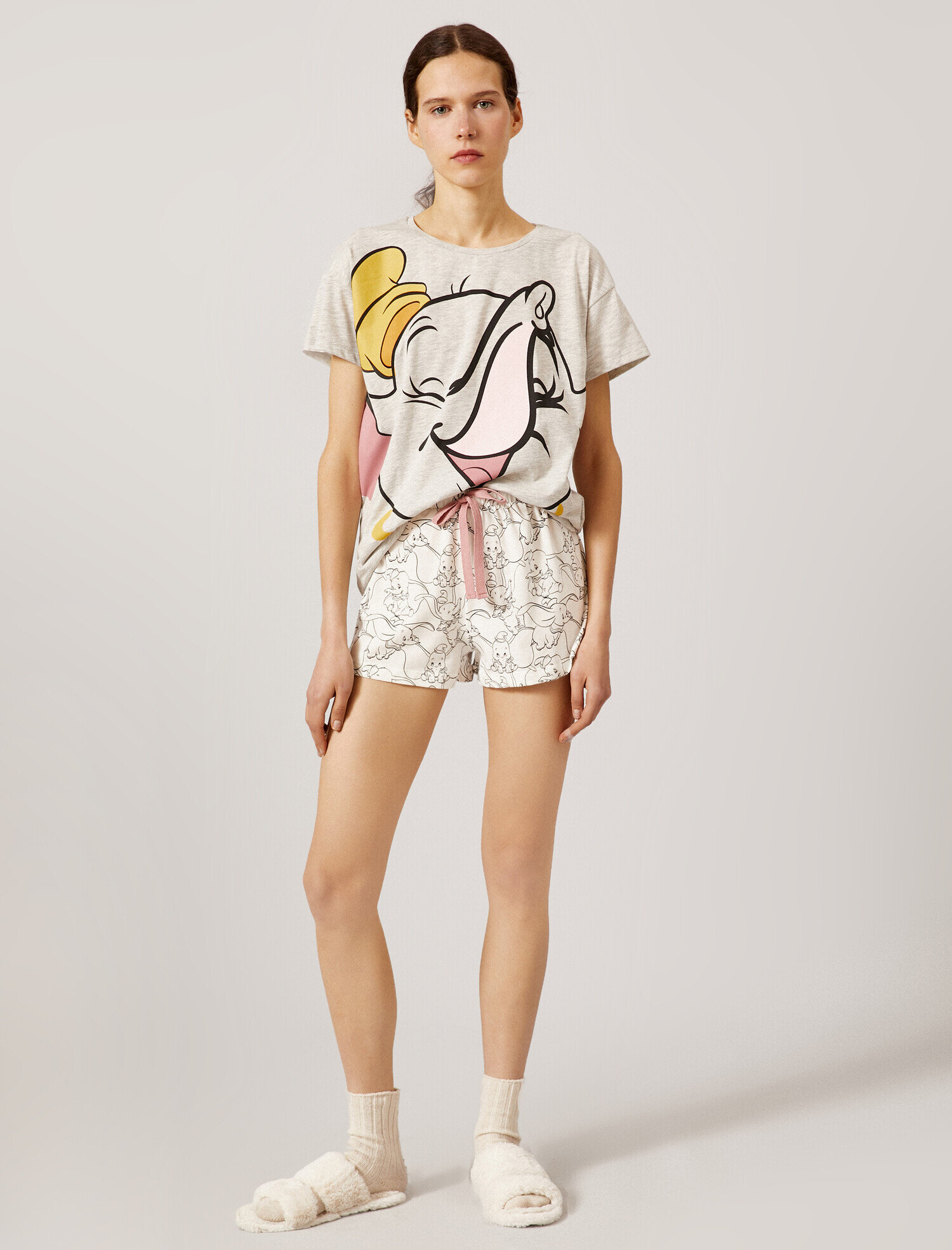   Dumbo Pijama Seti Lisanslı Pamuklu Kısa Kollu