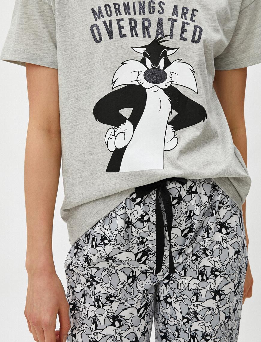   Tom & Jerry Pijama Takımı Pamuklu Lisanslı