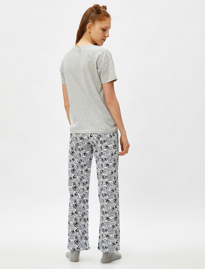   Tom & Jerry Pijama Takımı Pamuklu Lisanslı
