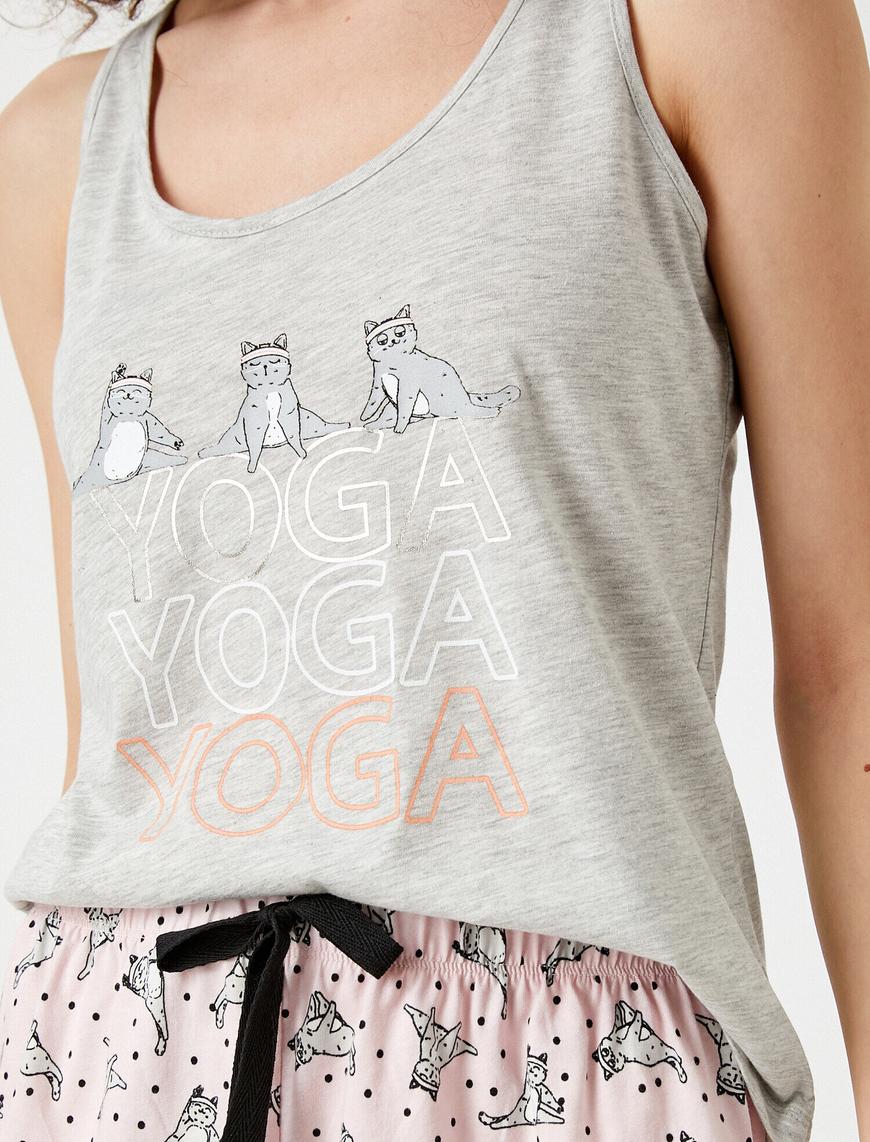   Şortlu Pijama Takımı Baskılı