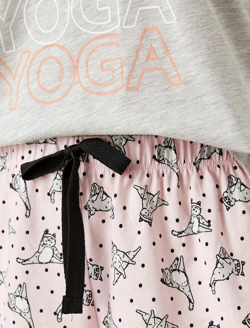   Şortlu Pijama Takımı Baskılı