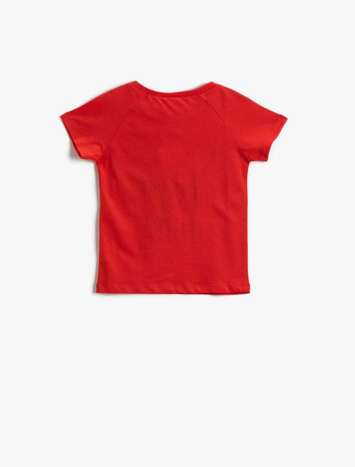 Erkek Bebek Baskılı Tişört Bisiklet Yaka Pamuklu