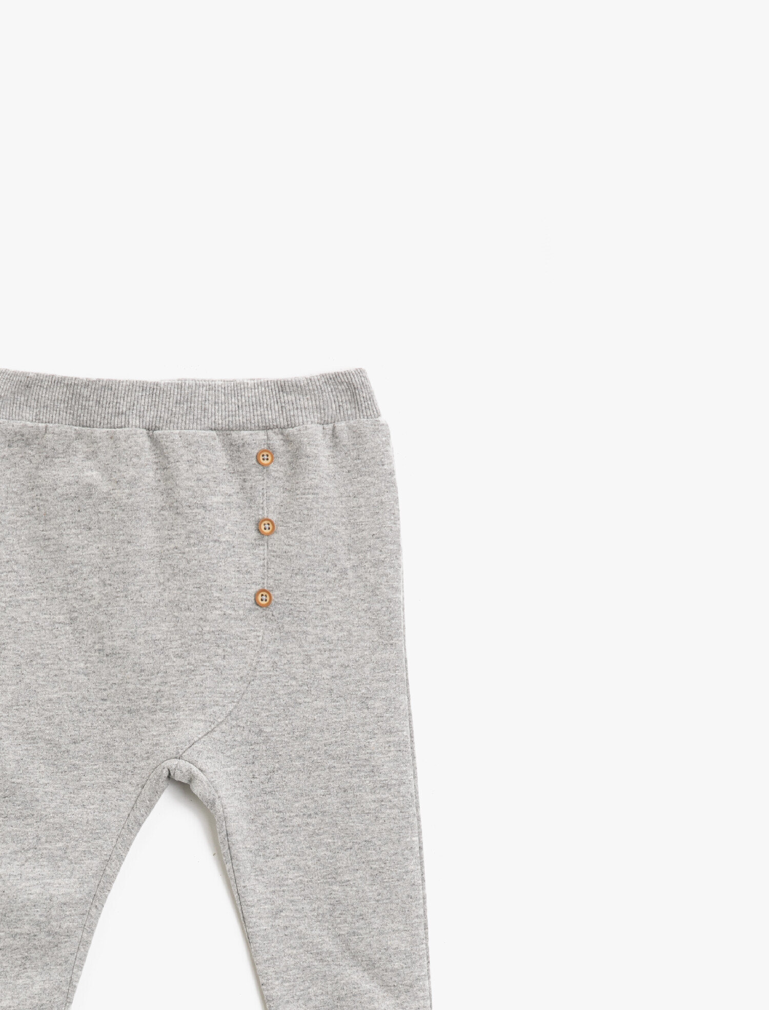 Erkek Bebek Pamuklu Düğmeli Normal Bel Eşofman Altı