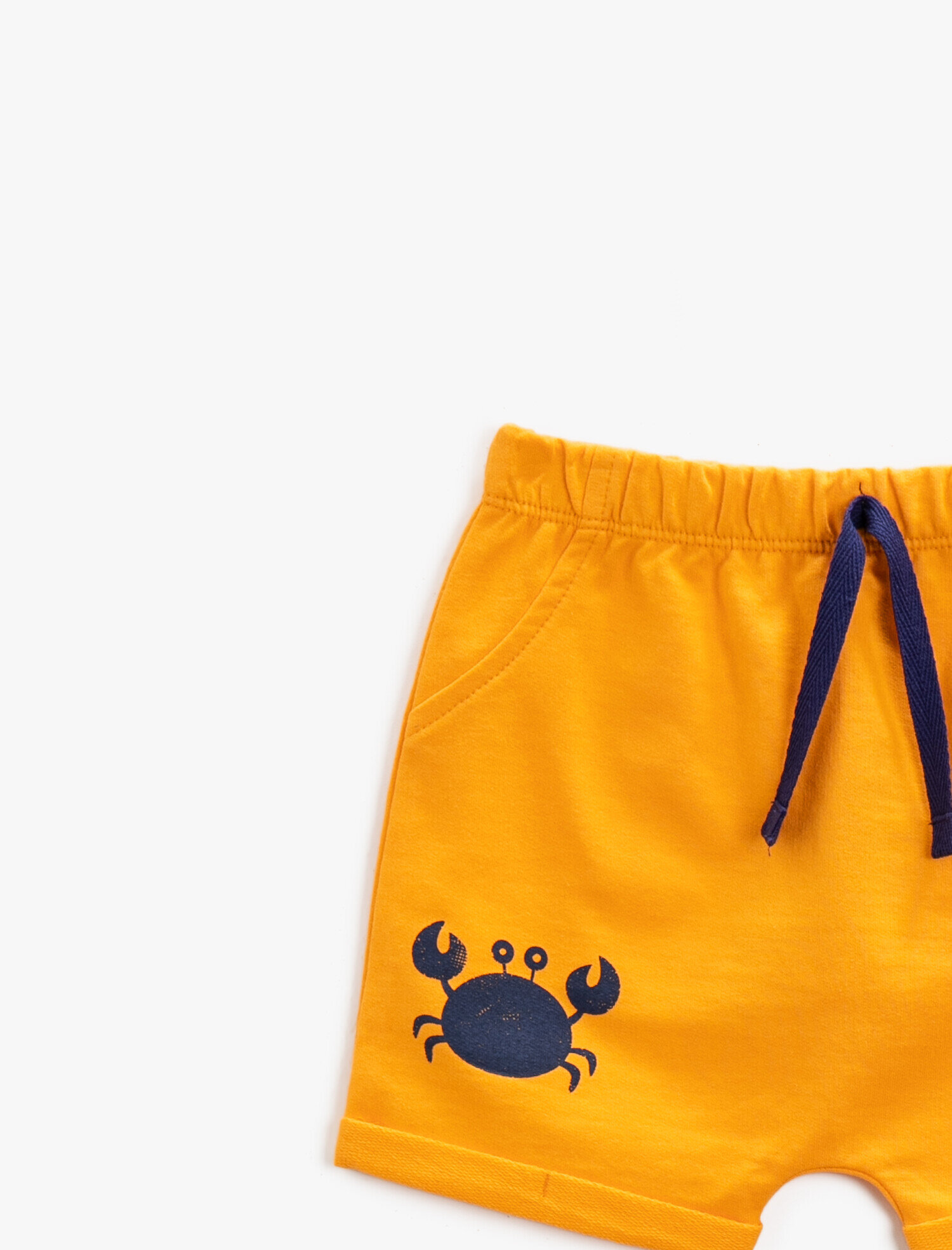  Erkek Bebek Baskılı Şort Beli Bağlamalı Pamuklu