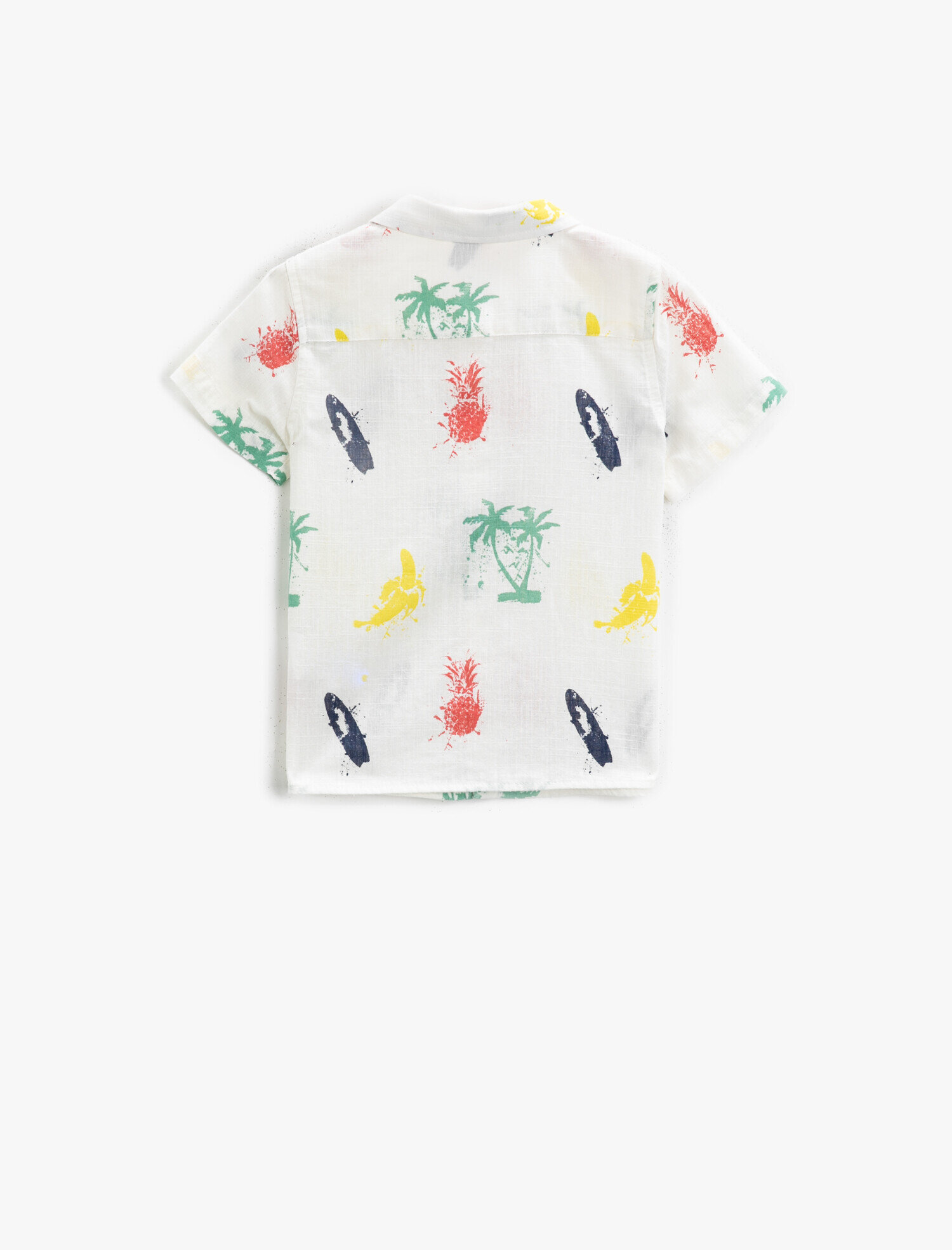  Erkek Bebek Kısa Kollu Gömlek Baskılı