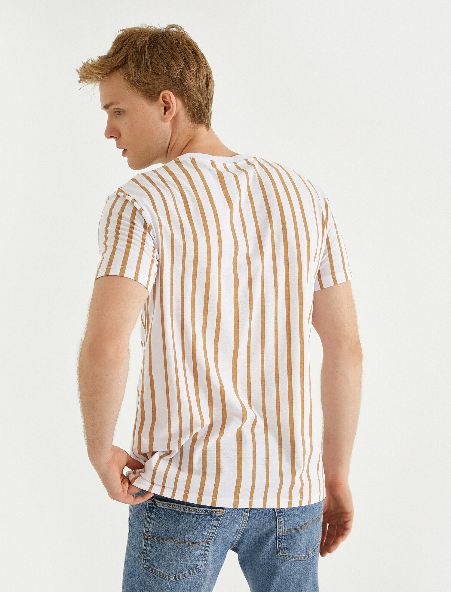   Çizgili Basic Tişört
