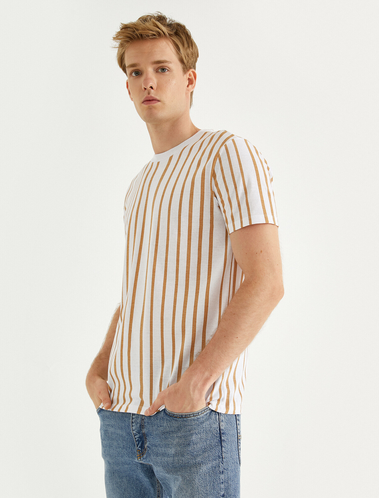   Çizgili Basic Tişört