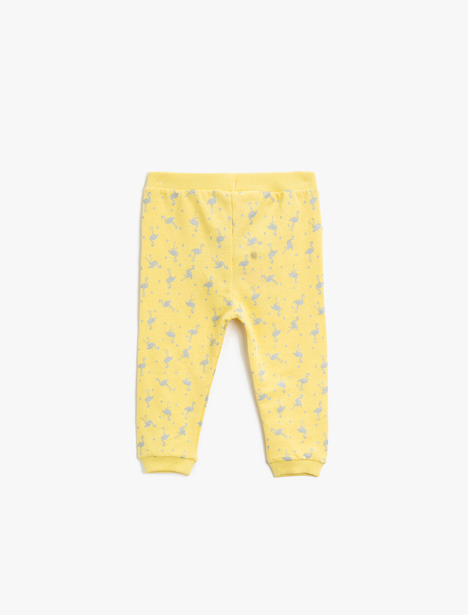  Kız Bebek Beli Bağlamalı Baskılı Pamuklu Eşofman Altı