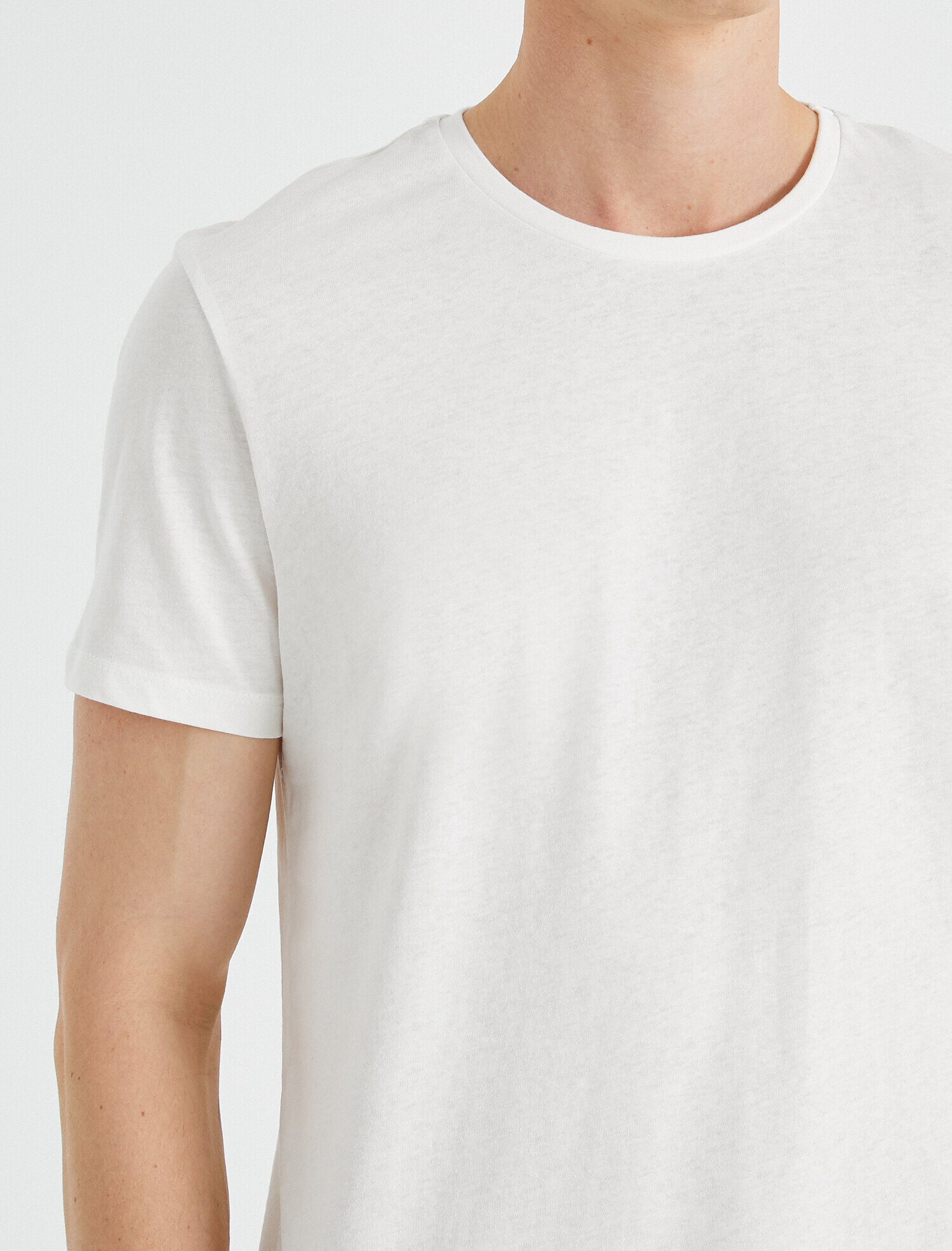   Bisiklet Yaka Tişört Pamuklu