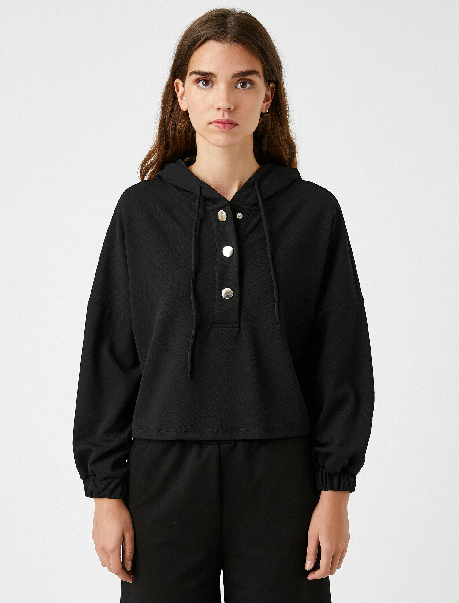   Crop Sweatshirt Kapüşonlu