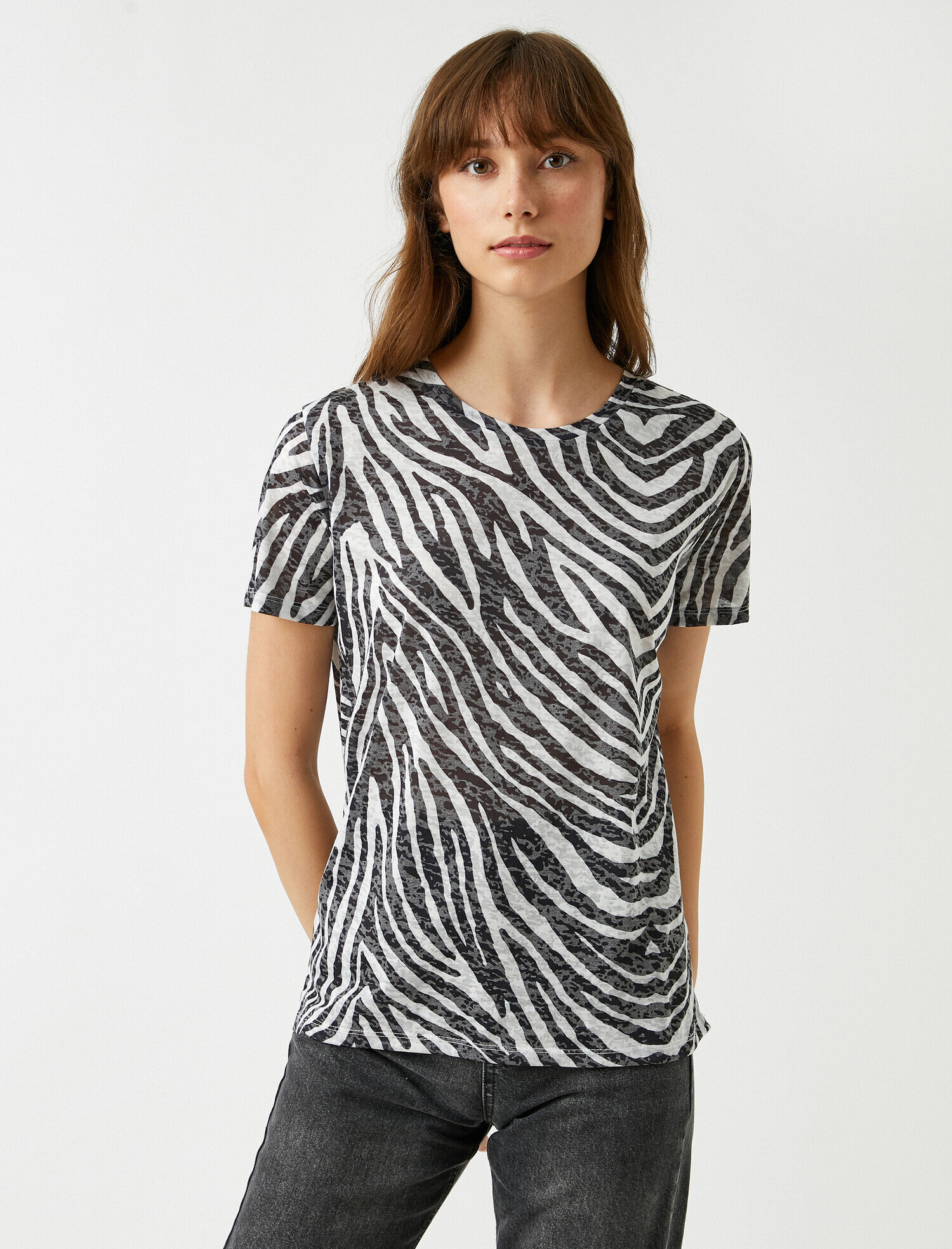   Zebra Desenli Tişört