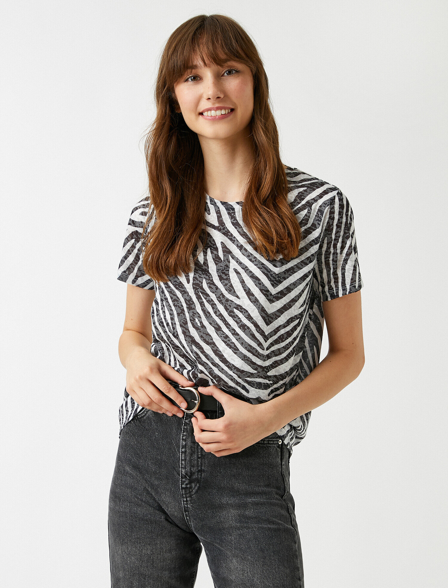   Zebra Desenli Tişört