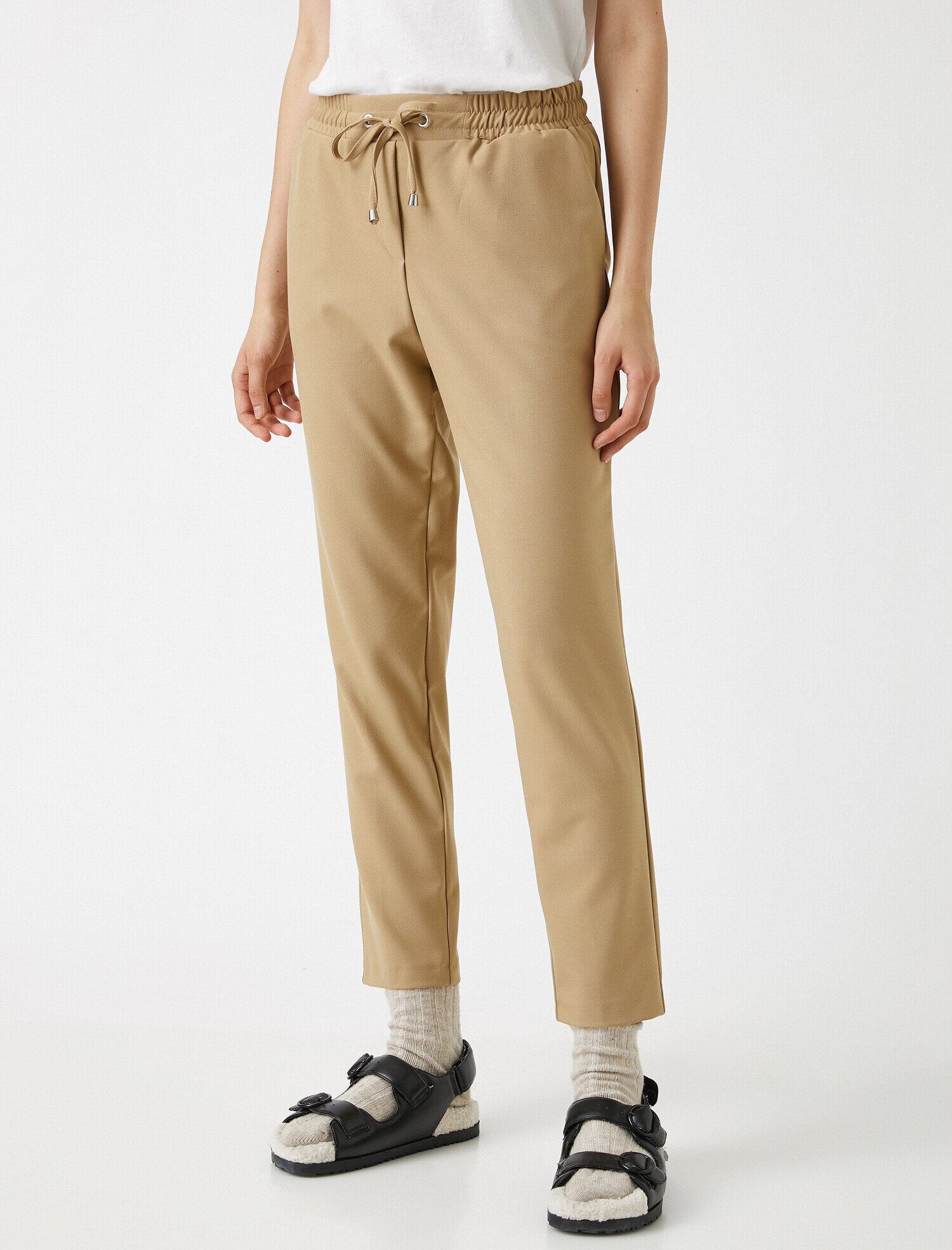   Beli Bağlamalı Pantolon Rahat Kesim