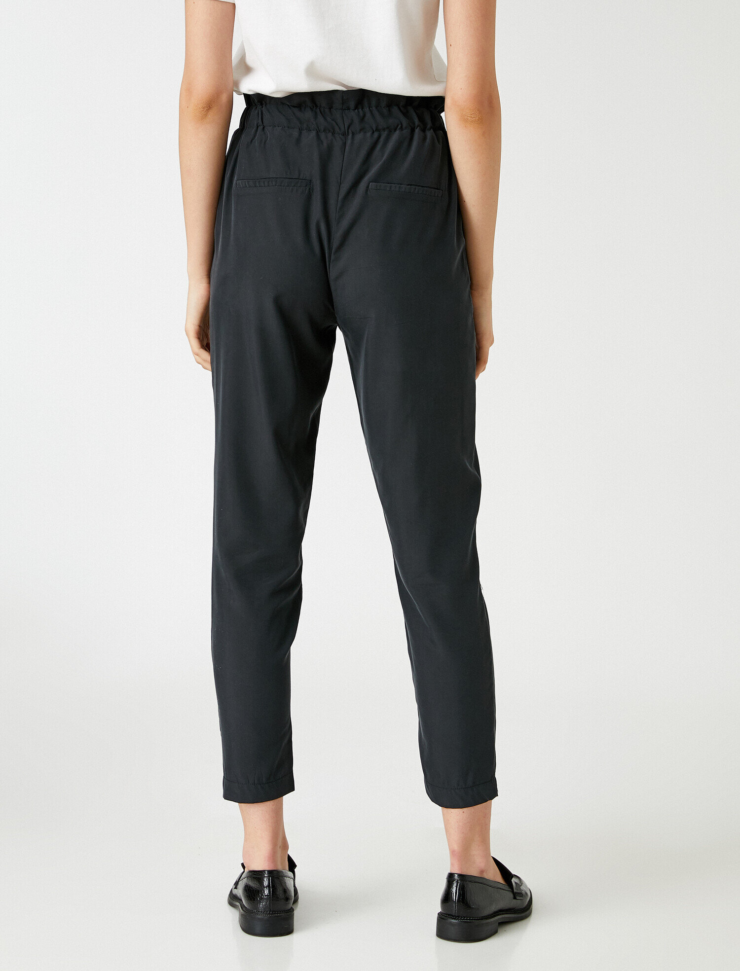   Yüksek Bel Pantolon Pileli Rahat Kesim