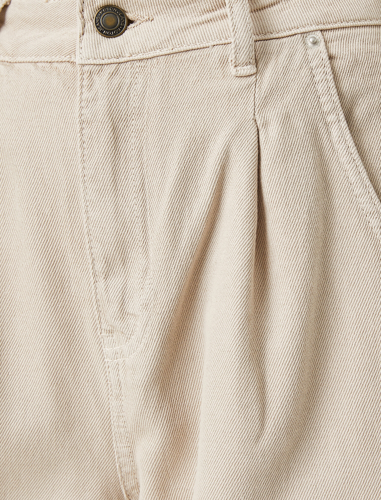   Yüksek Bel Pamuklu Slouchy Pantolon