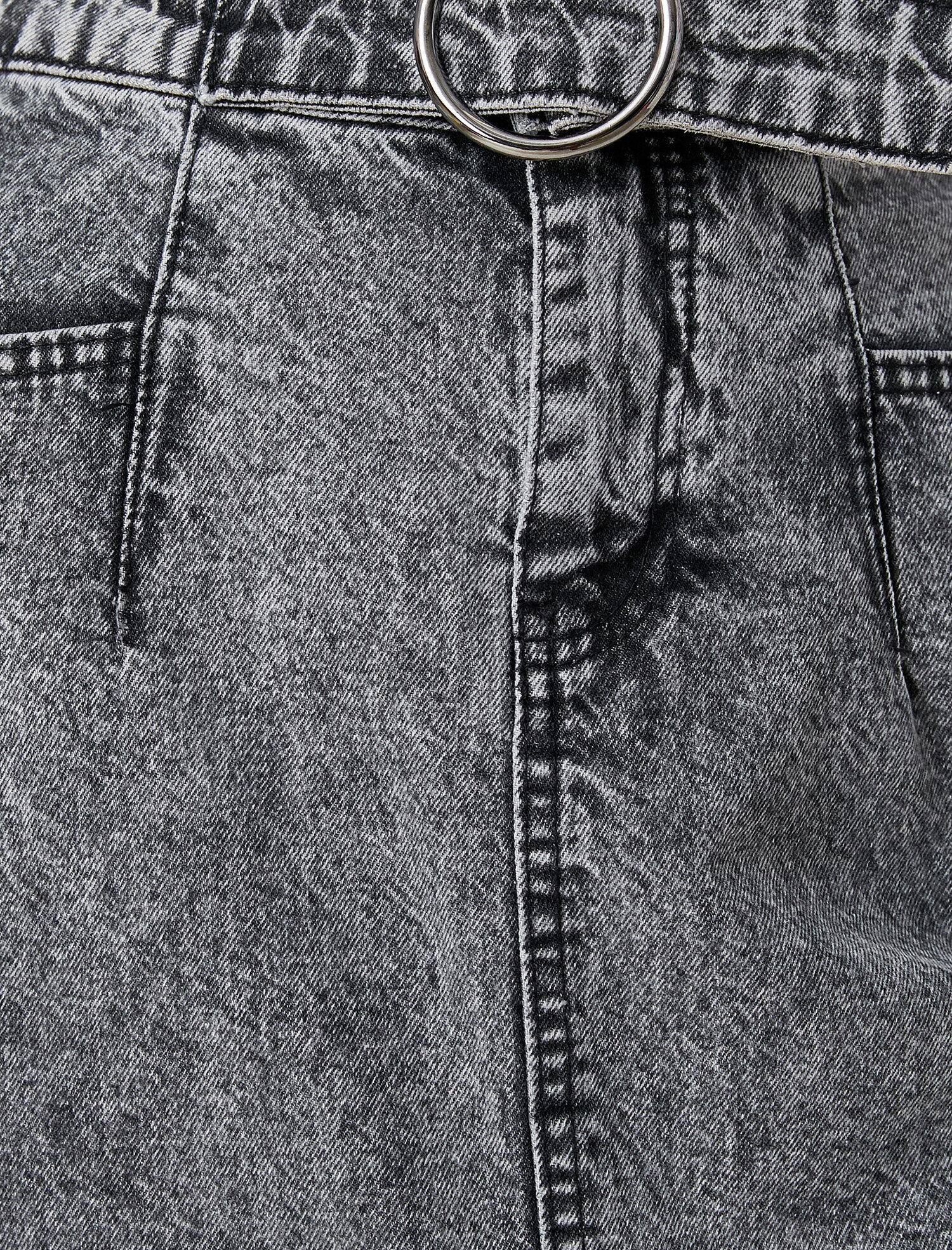   Yırtmaçlı Midi Kot Etek