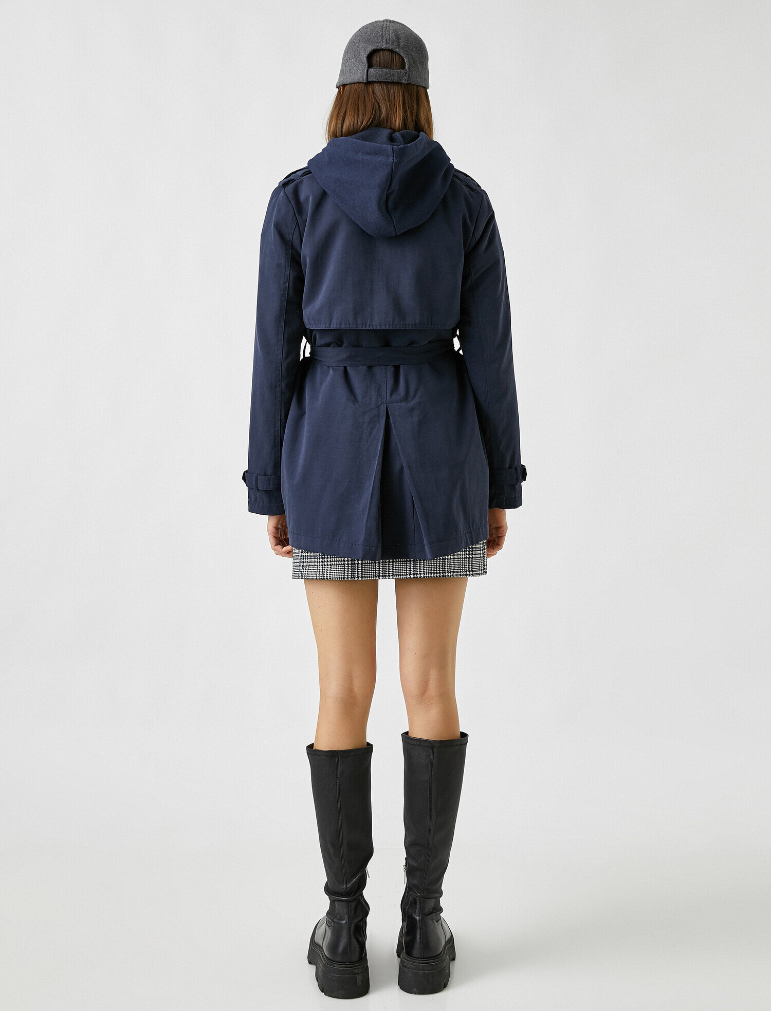   Düğmeli Midi Trençkot