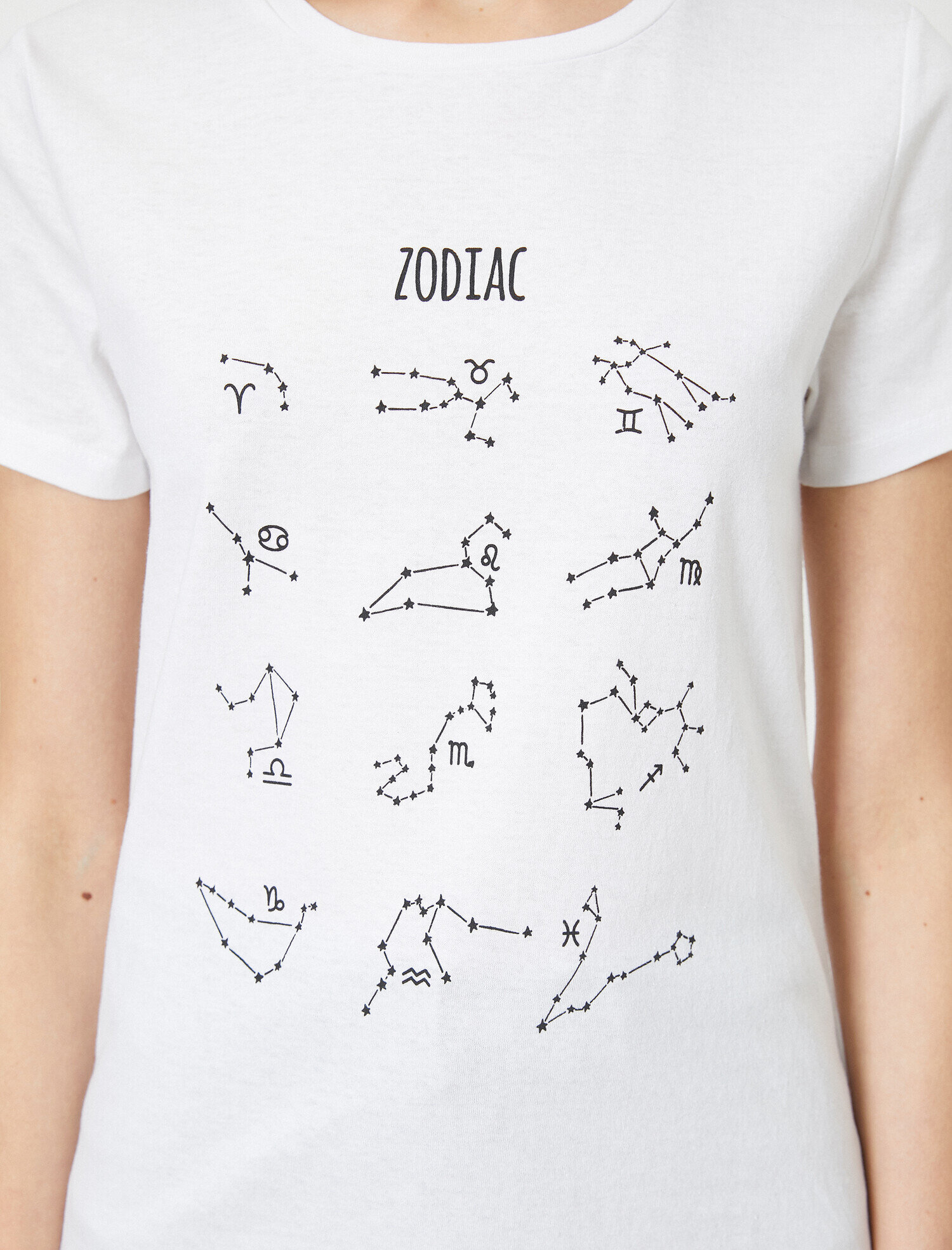   Bisiklet Yaka Baskılı Kısa Kol Tişört