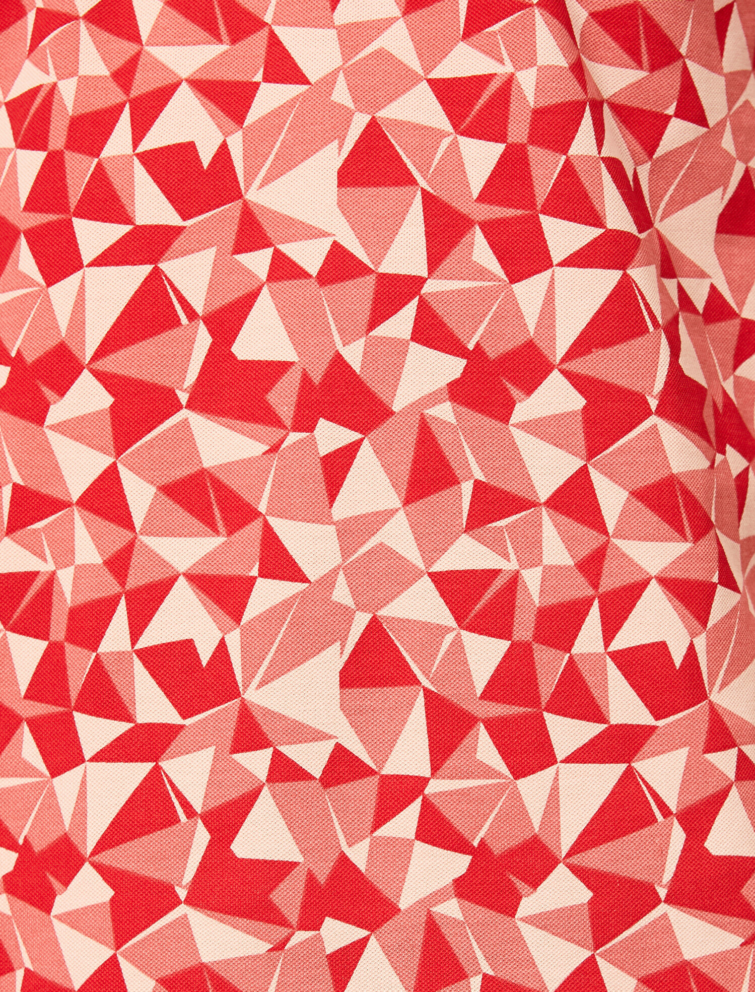 Polo Yaka Geometrik Desenli Pike Kumaş Slim Fit Tişört