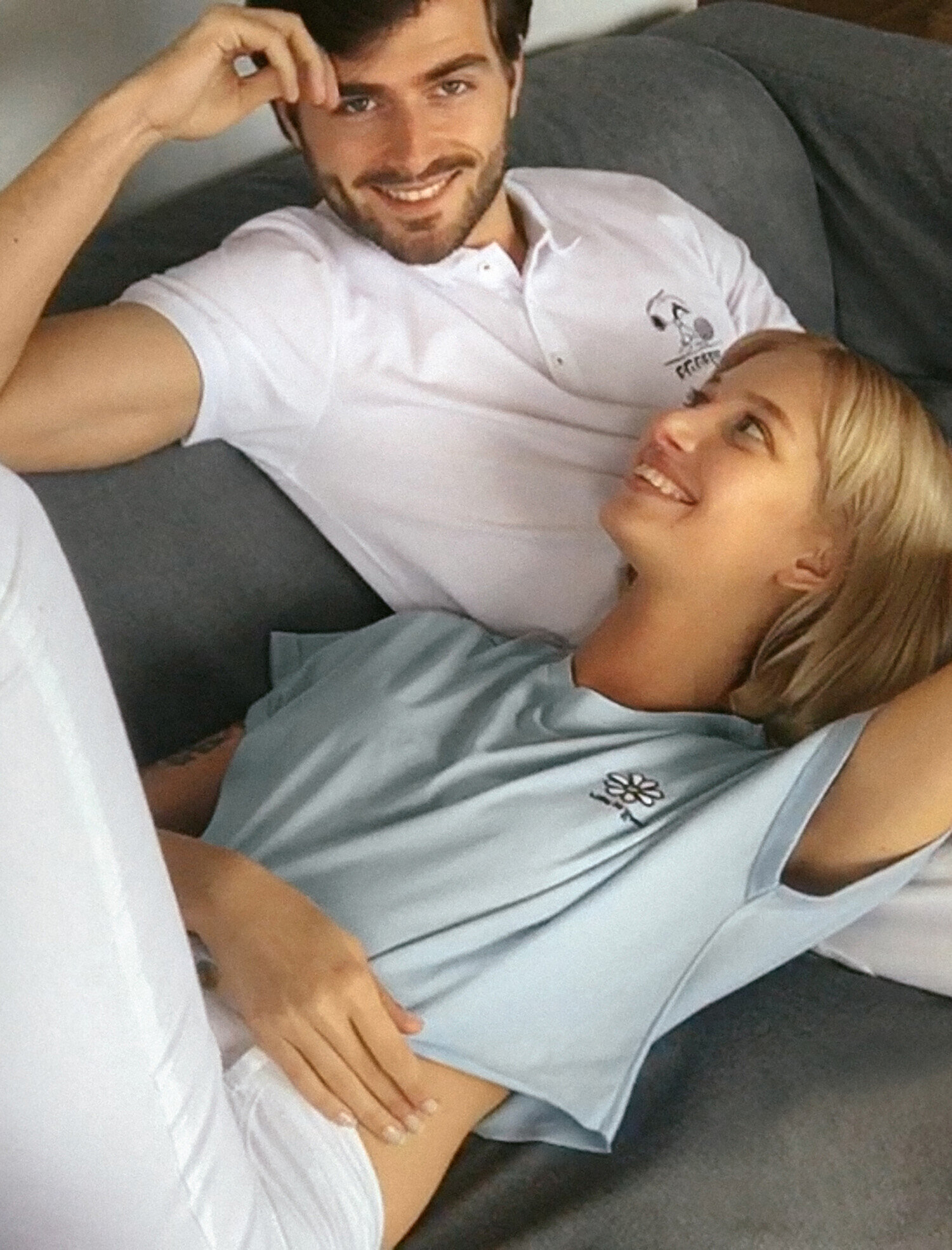   Snoopy Lisanslı Baskılı Slim Fit Polo Yaka Tişört