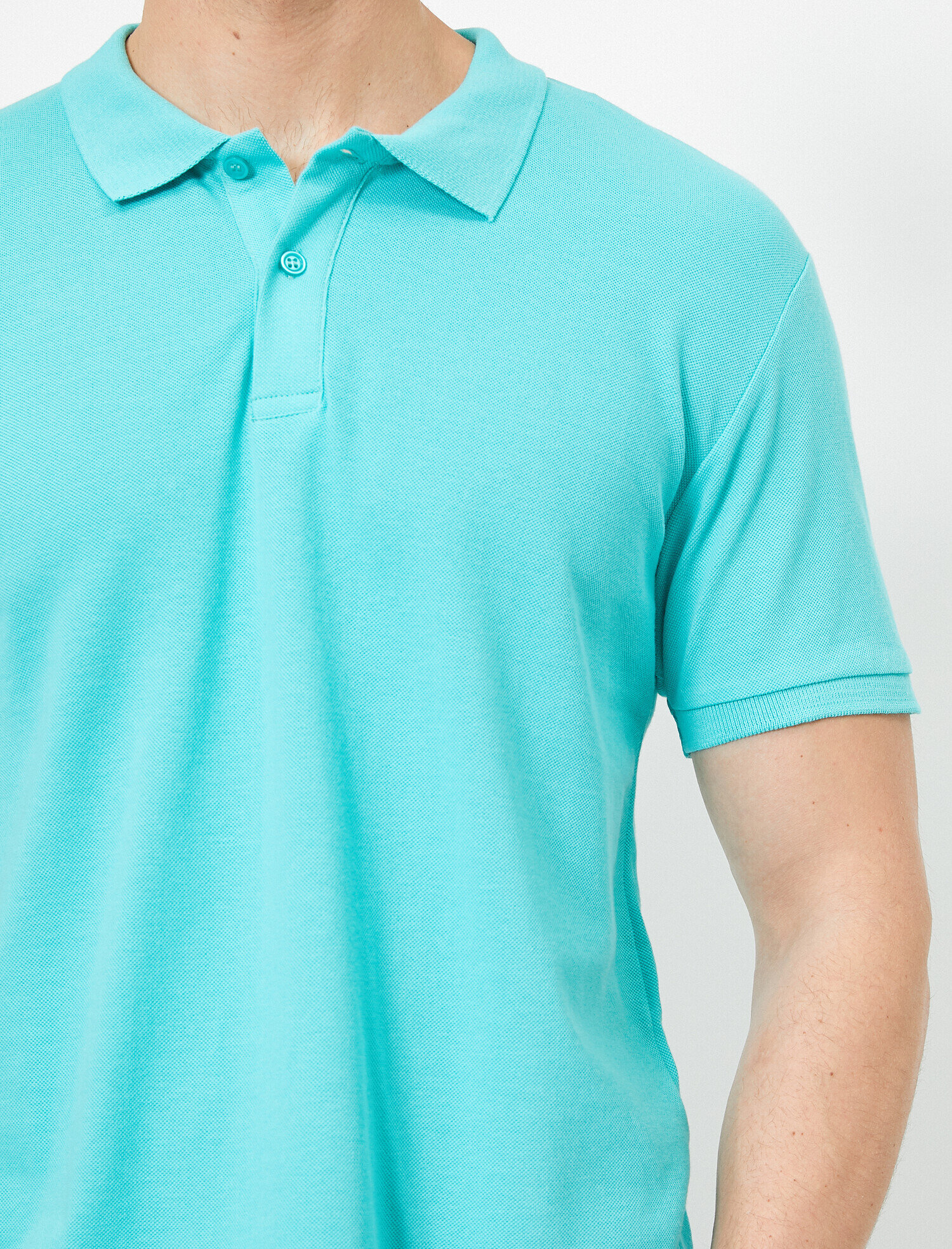 Polo Yaka Kısa Kollu Dar Kesim Basic Tişört