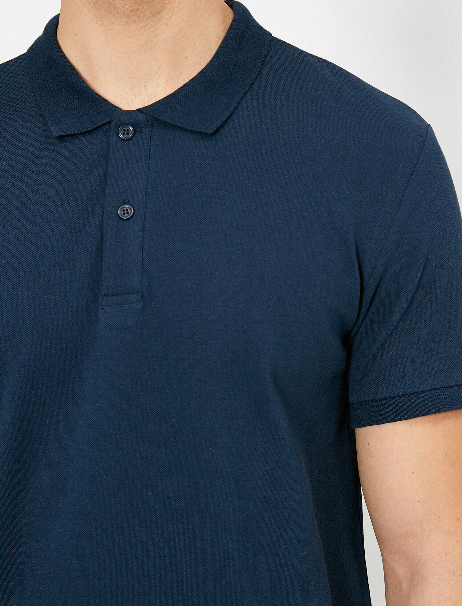   Polo Yaka Kısa Kollu Dar Kesim Basic Tişört