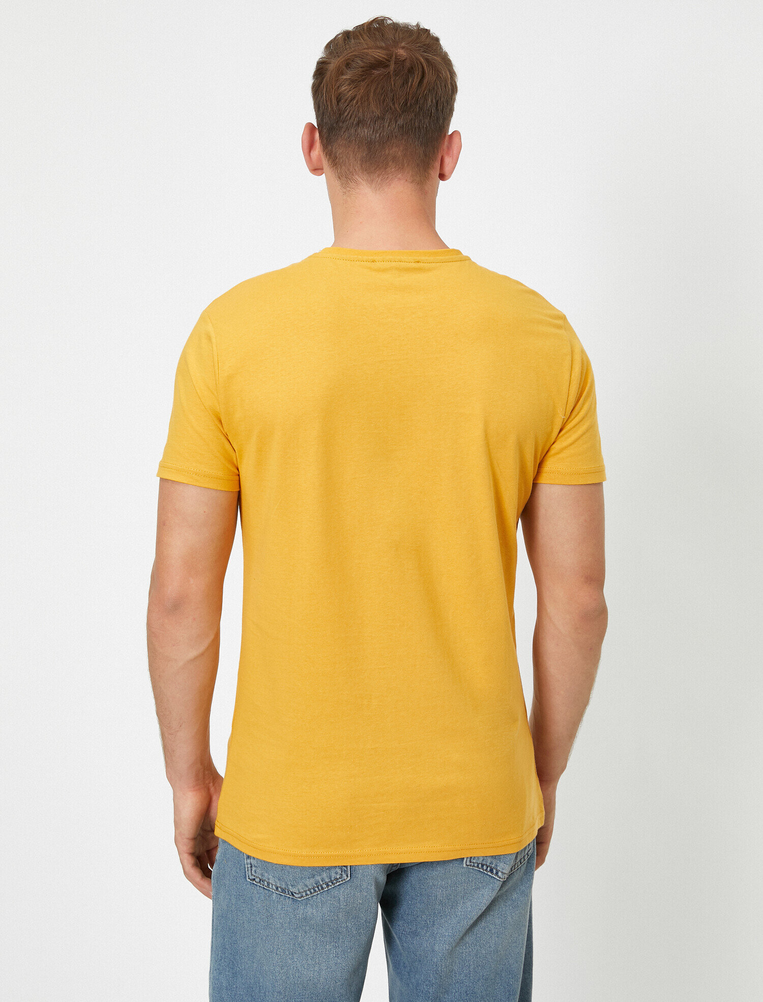   Bisiklet Yaka Pamuklu Dar Kesim Basic Tişört