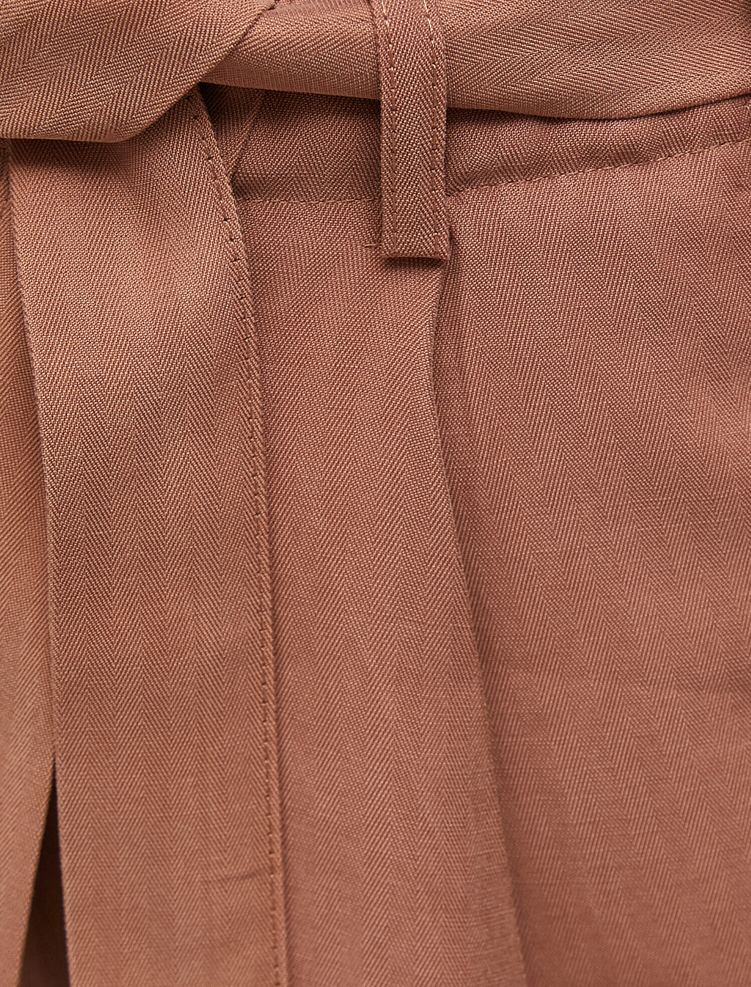   Kemerli Pantolon Geniş Paça