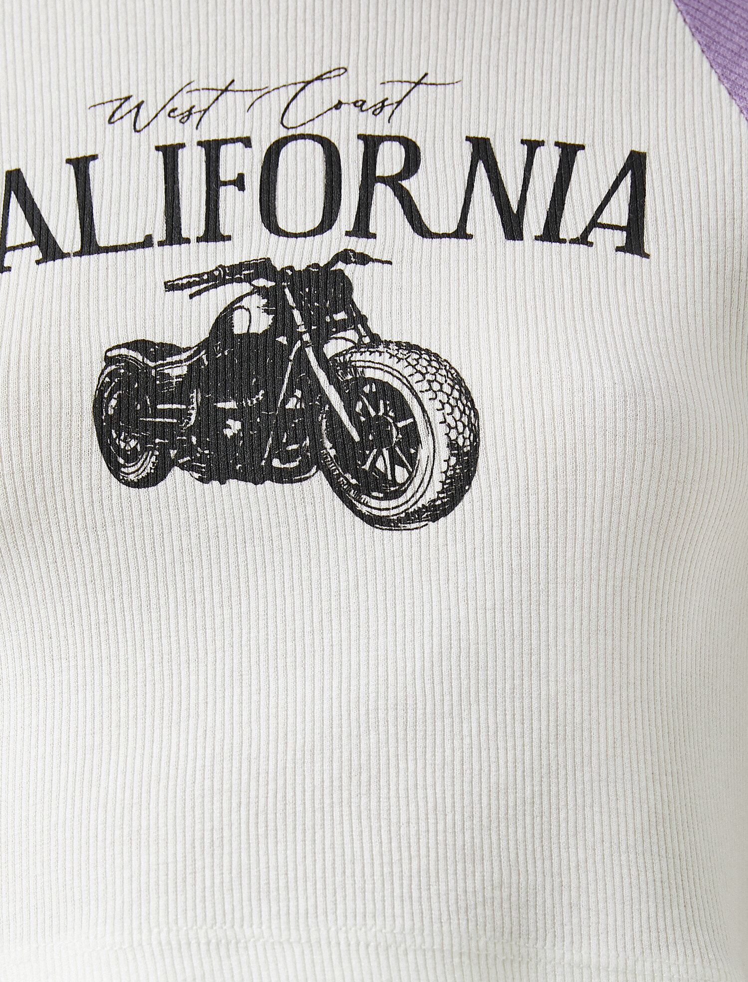   Motosiklet Baskılı Tişört Reglan Kol