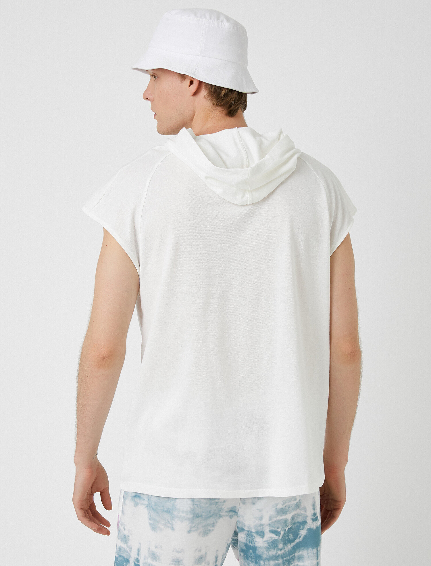   Kapüşonlu Tişört Baskılı Pamuklu