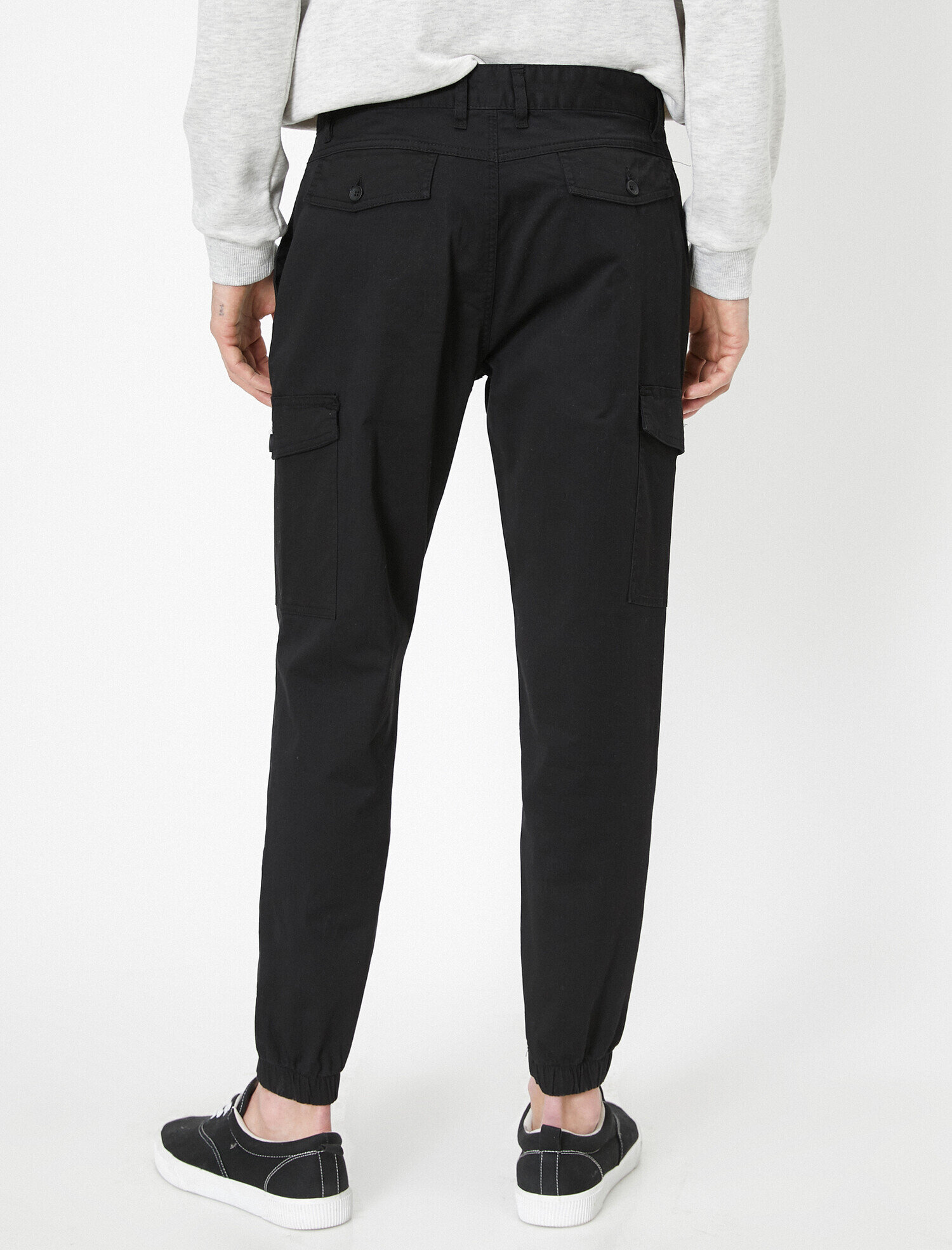   Cep Detaylı Paçası Lastikli Jogger Fit Kargo Pantolon