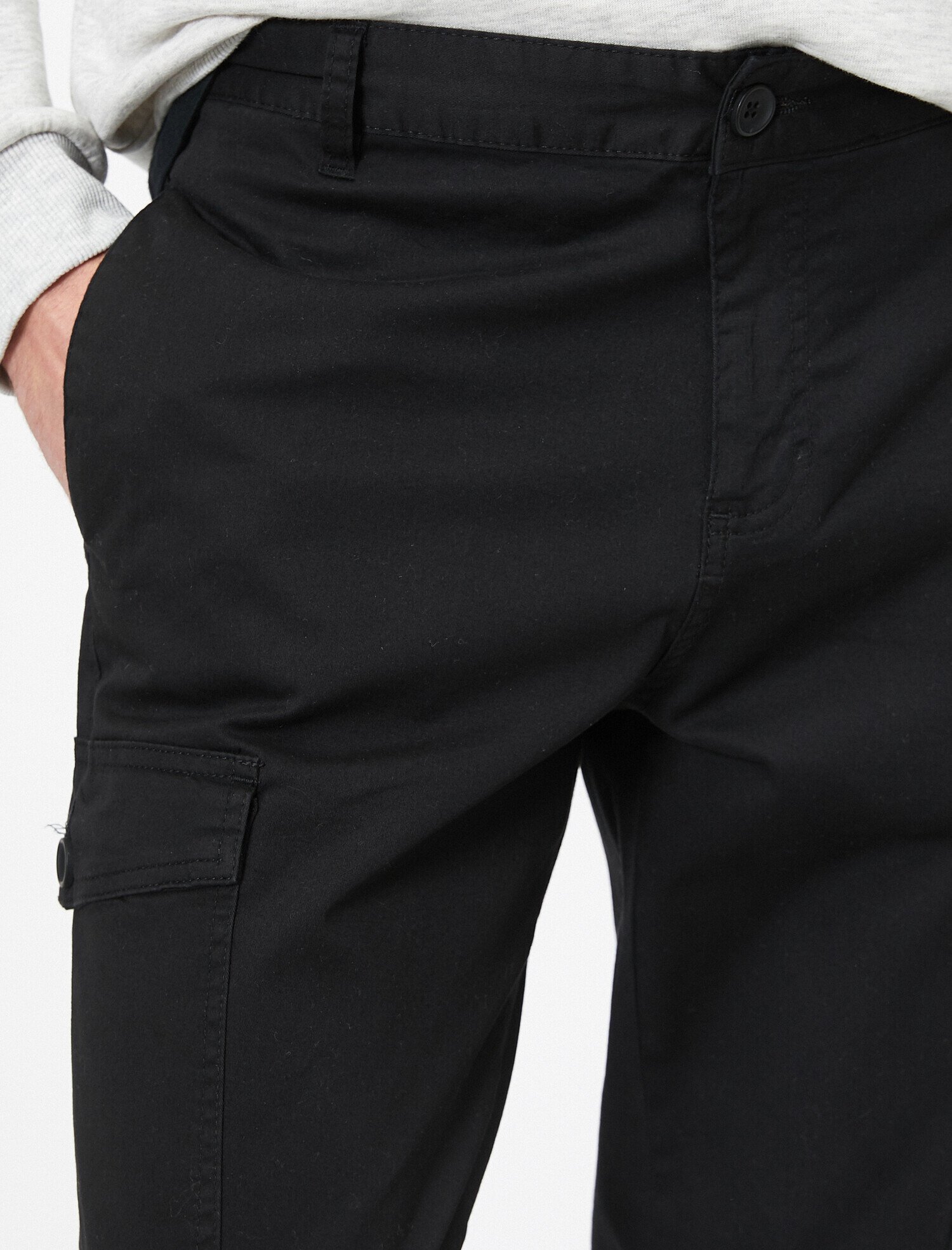   Cep Detaylı Paçası Lastikli Jogger Fit Kargo Pantolon