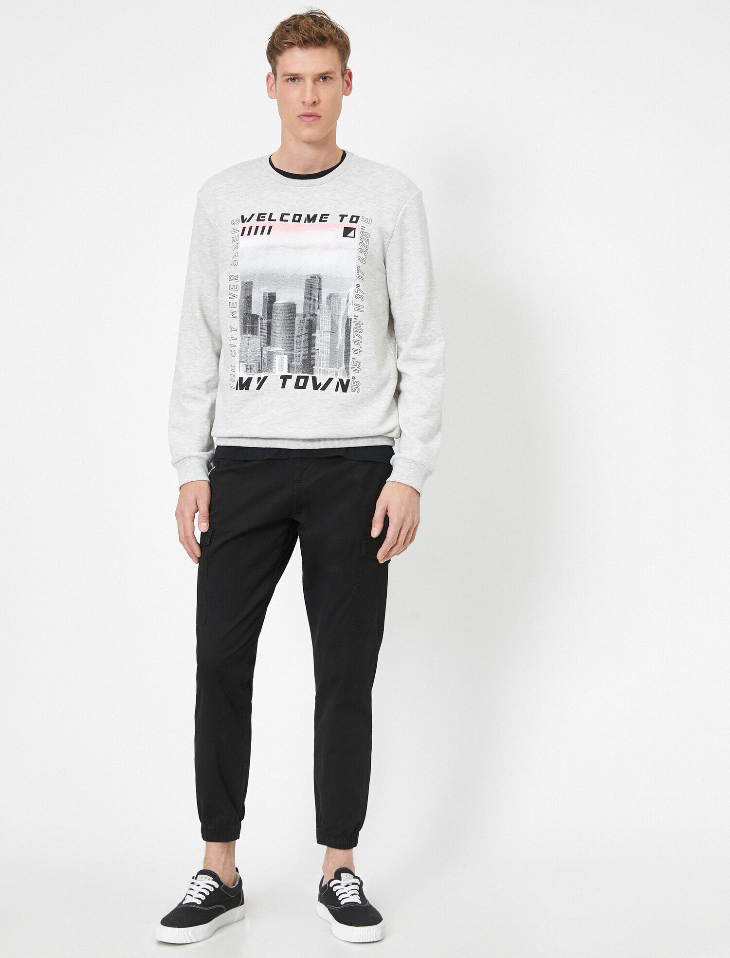   Cep Detaylı Paçası Lastikli Jogger Fit Kargo Pantolon