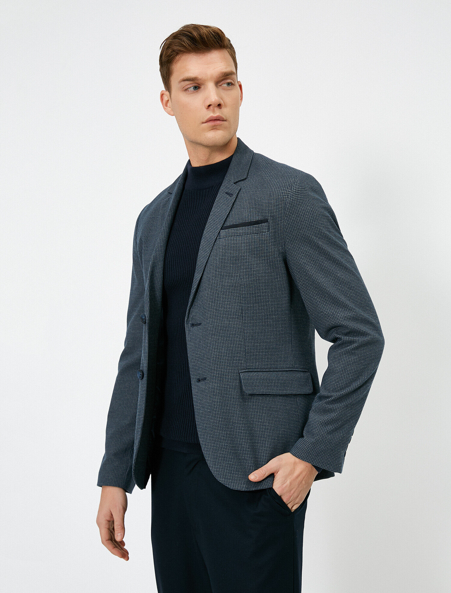   Cep Detaylı Düğmeli Blazer Ceket