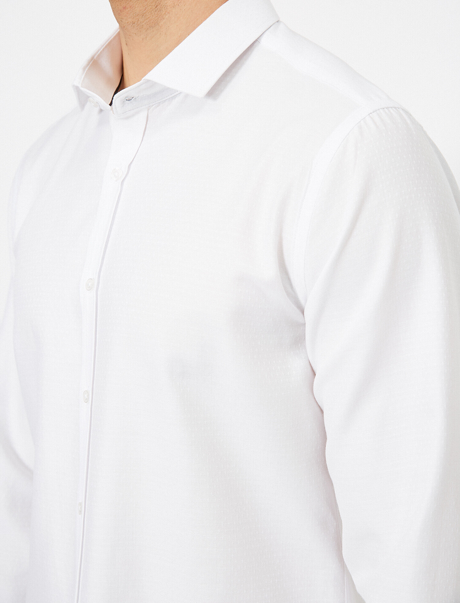   Klasik Yaka Uzun Kollu Slim Fit Smart Gömlek Non Iron