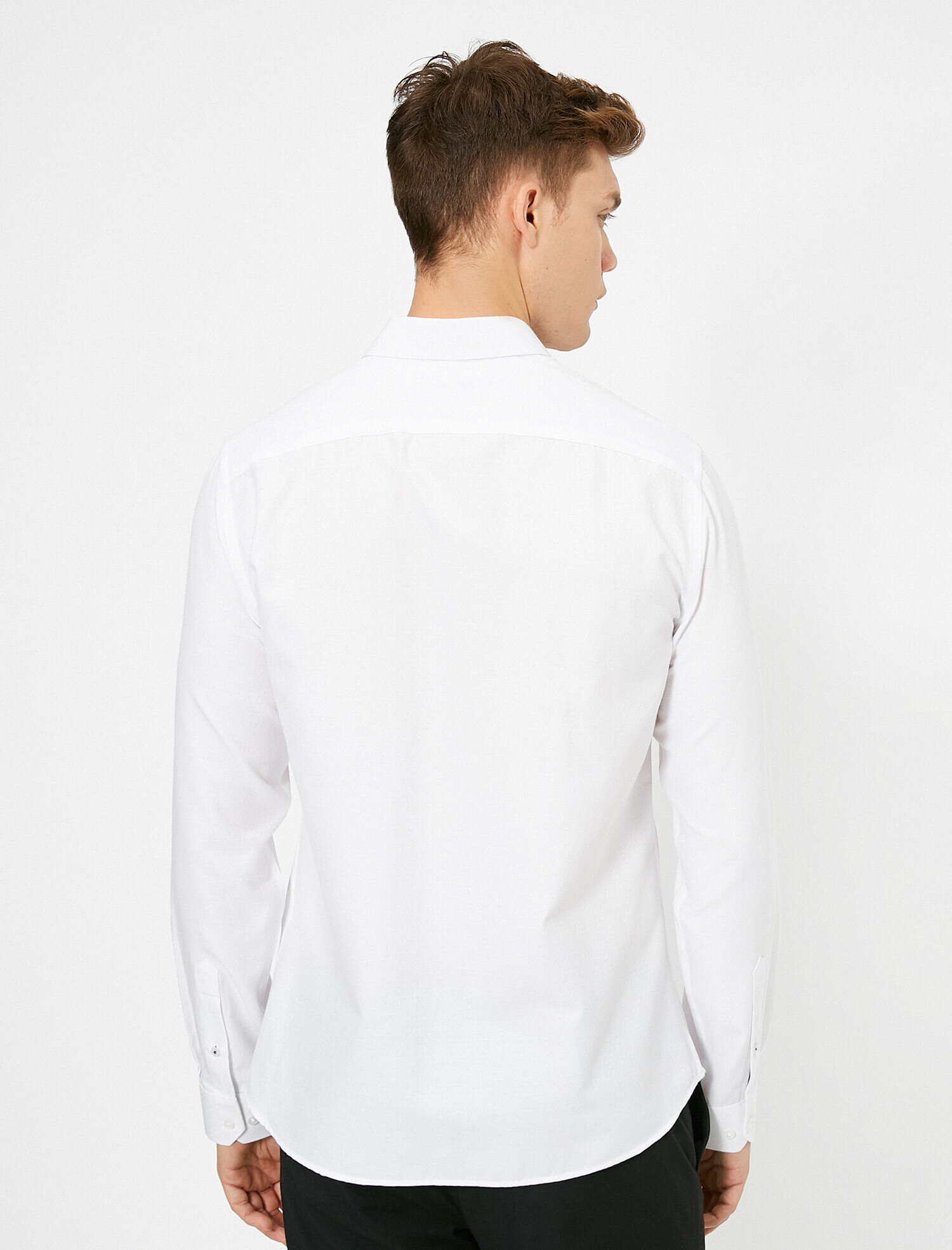   Klasik Yaka Uzun Kollu Slim Fit Smart Gömlek Non Iron