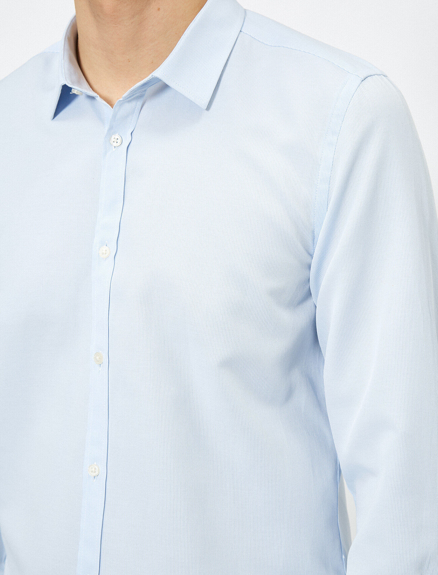   Klasik Yaka Uzun Kollu Slim Fit Smart Gömlek Non Iron