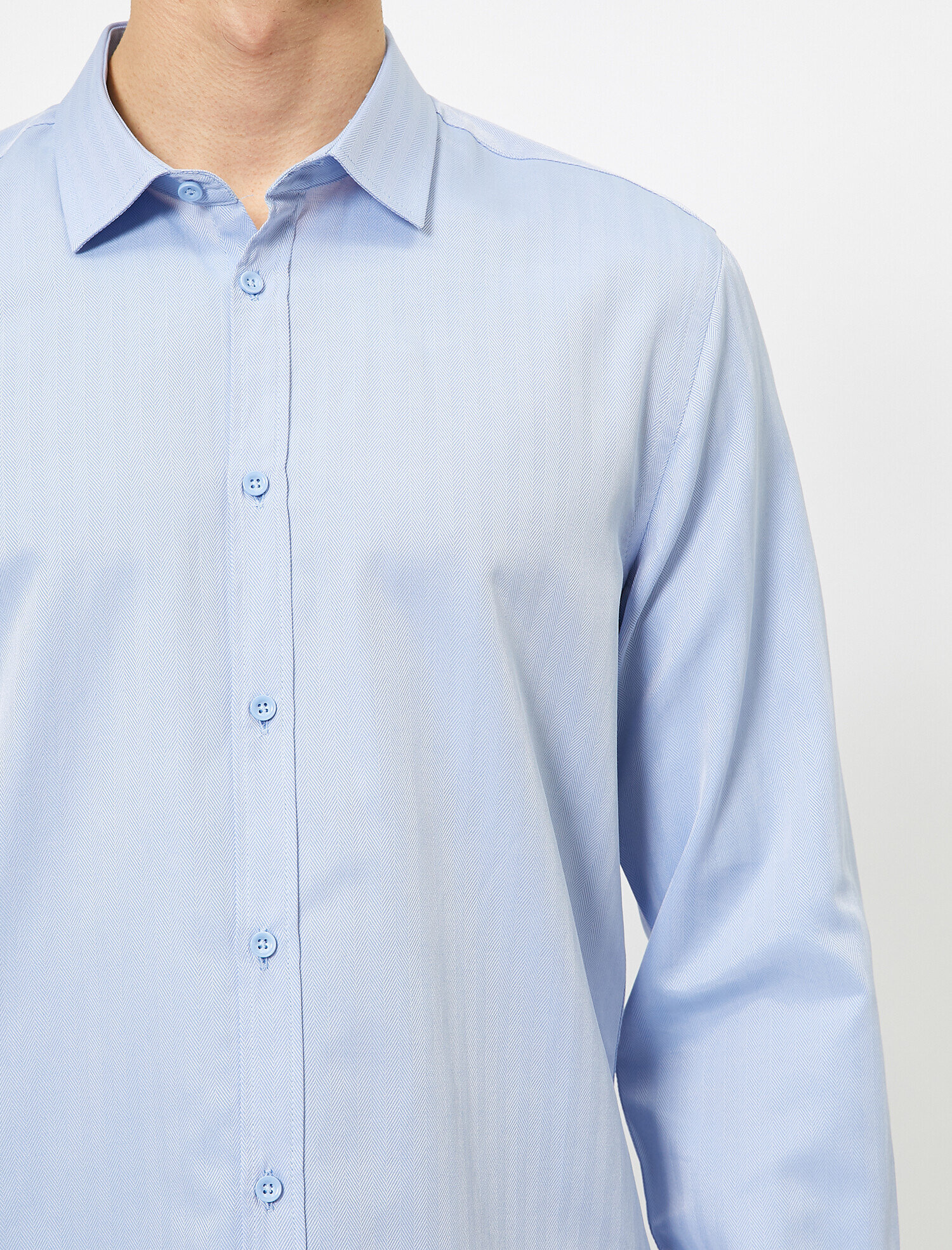 Klasik Yaka Uzun Kollu Slim Fit Smart Gömlek