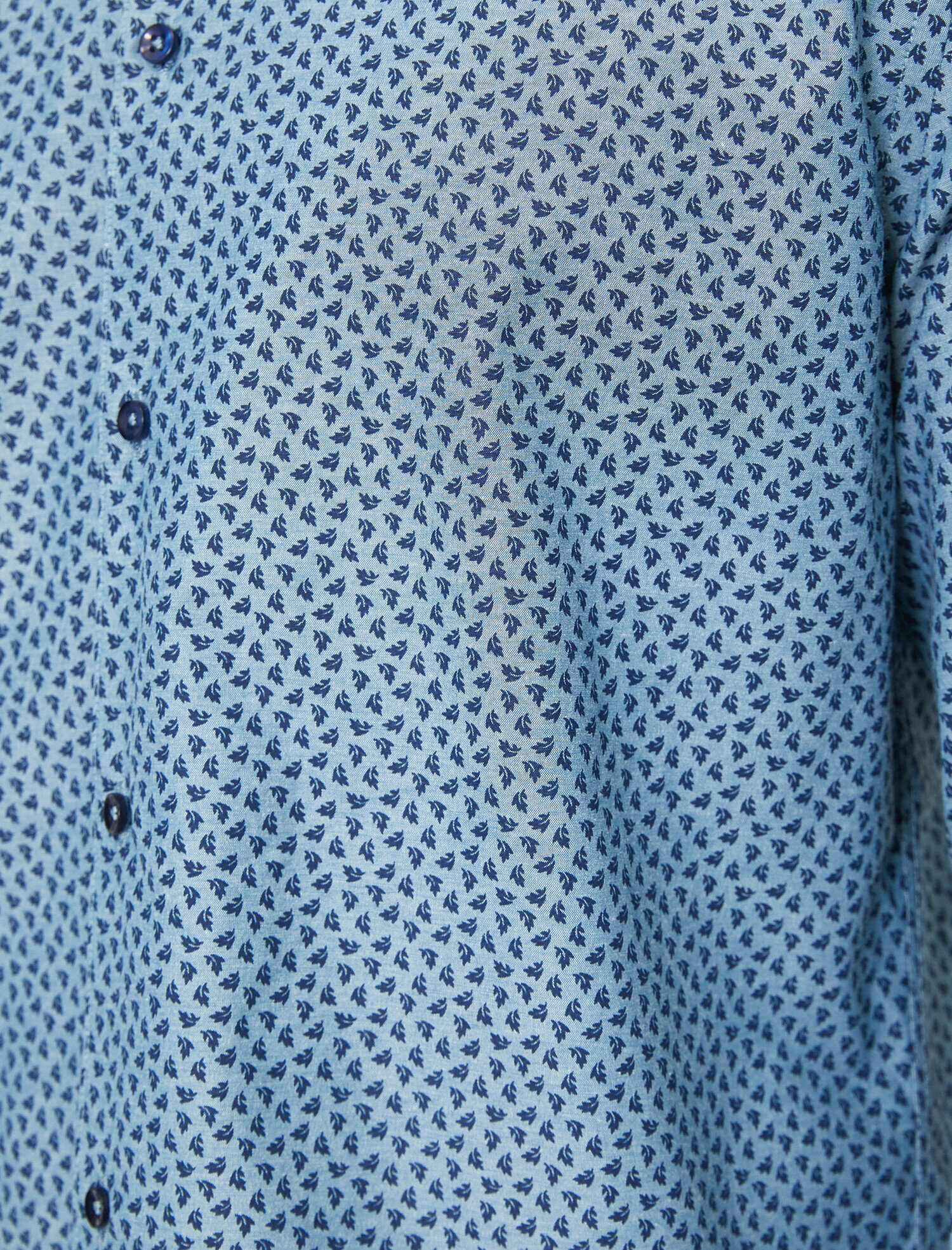   Klasik Yaka Uzun Kollu Desenli Gömlek Non Iron