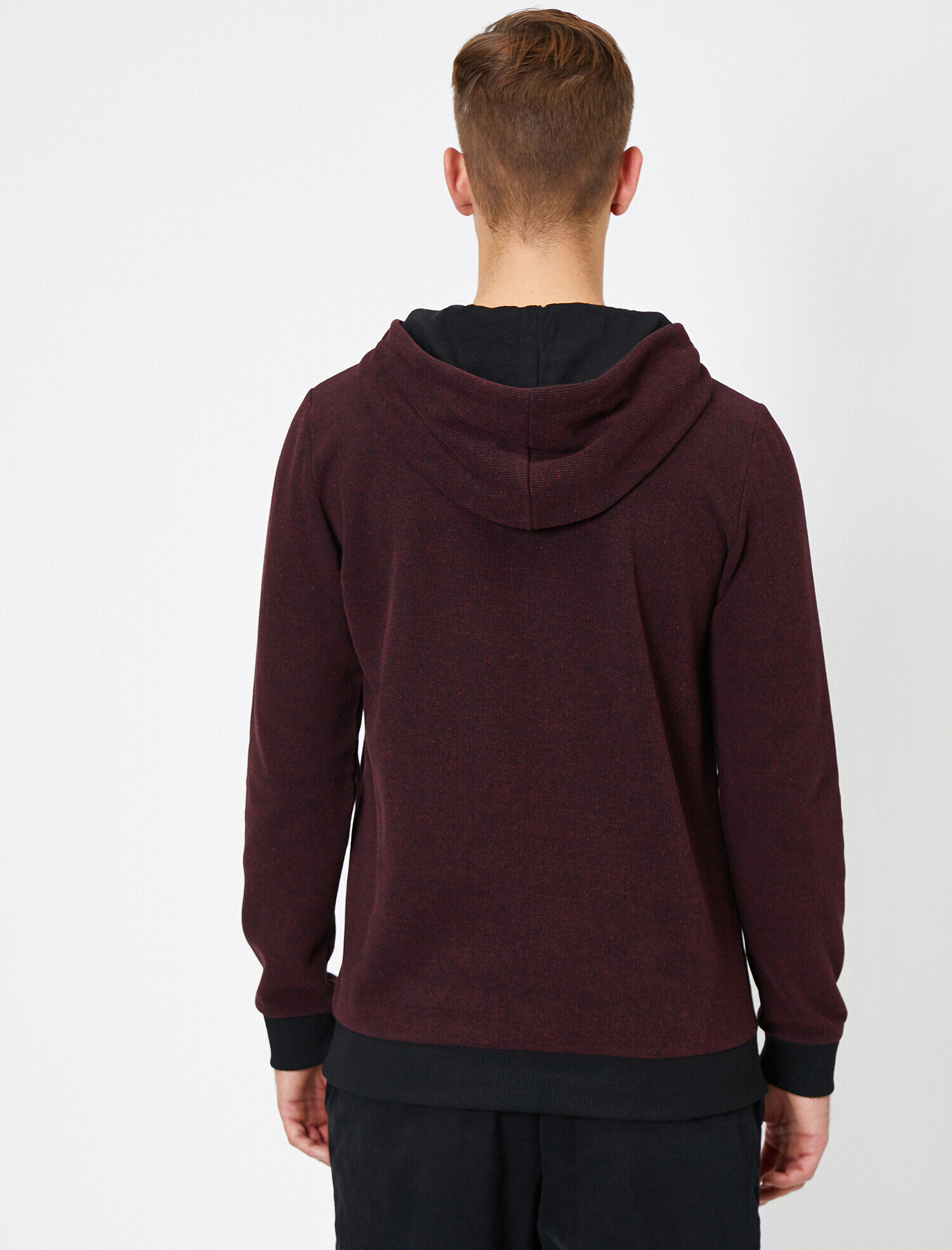   Kapüşonlu Yumuşak Dokulu Basic Sweatshirt