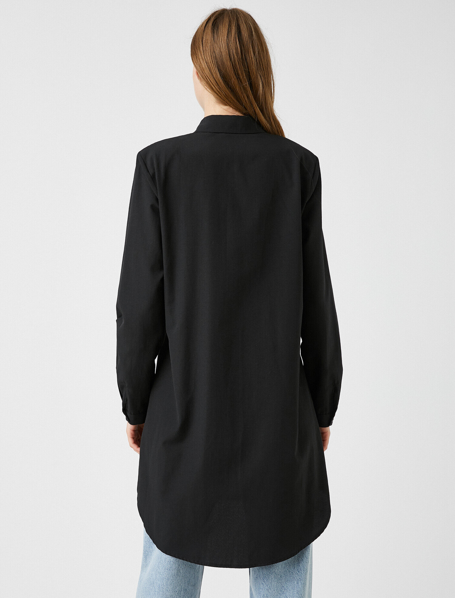   Pamuklu Gömlek Yaka Tunik