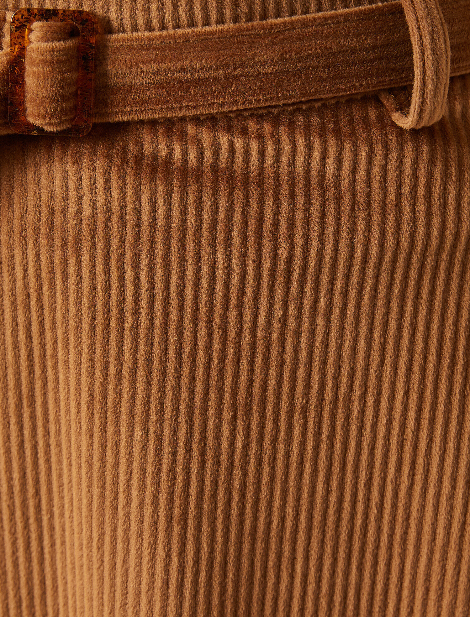   Kemerli Fitilli Kadife Etek