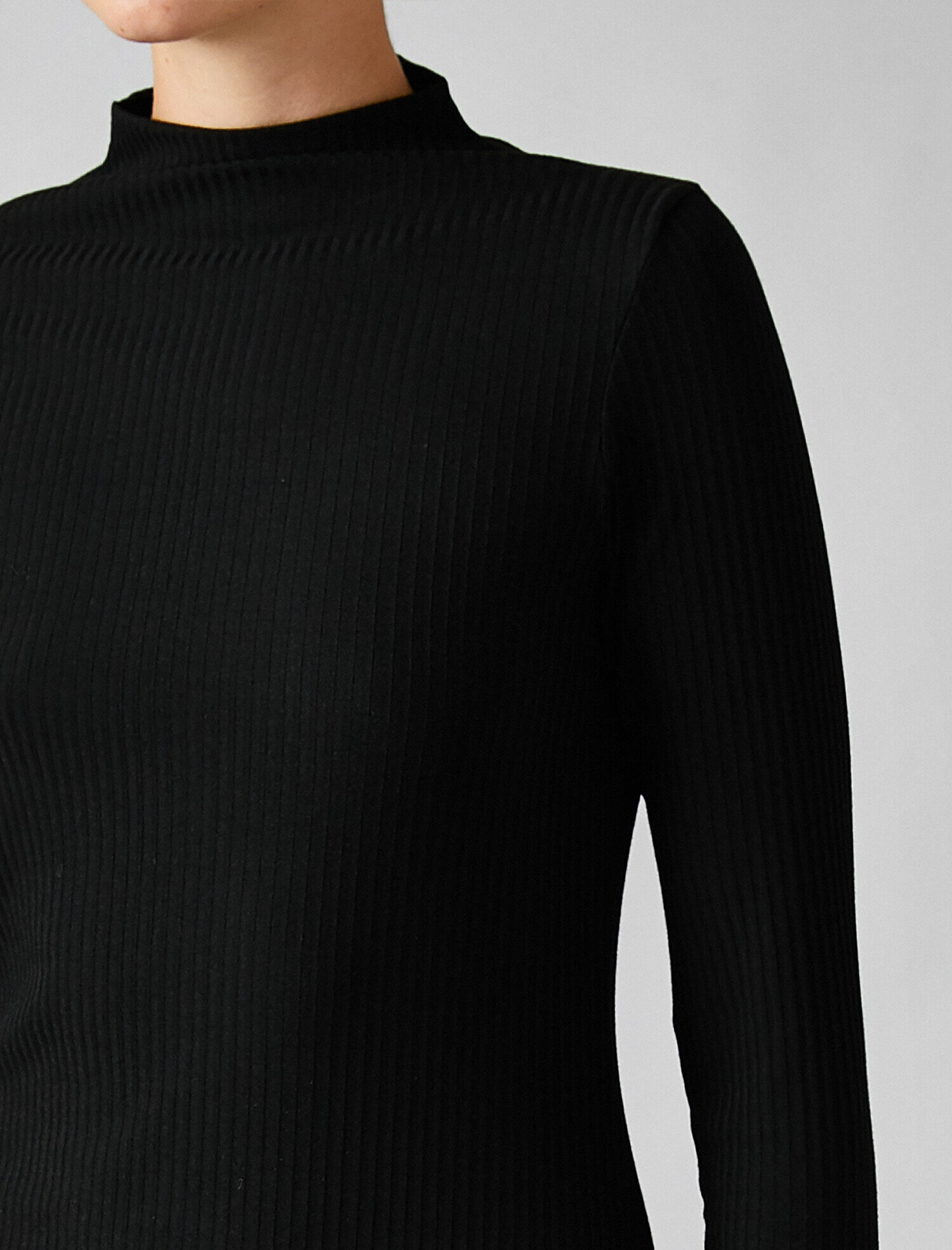   Balıkçı Yaka Uzun Kollu Yırtmaçlı Elbise