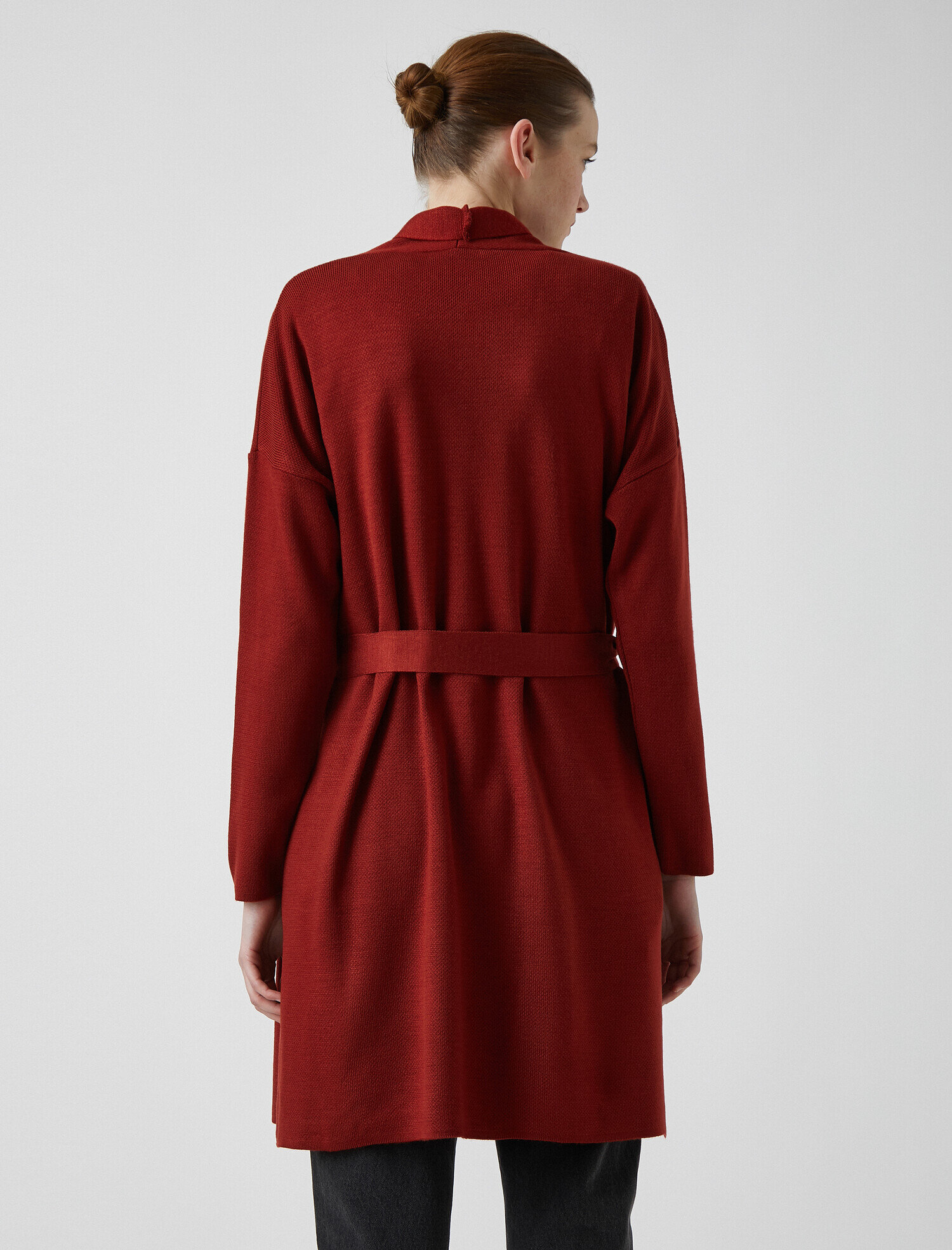   Oversize Kemerli Hırka