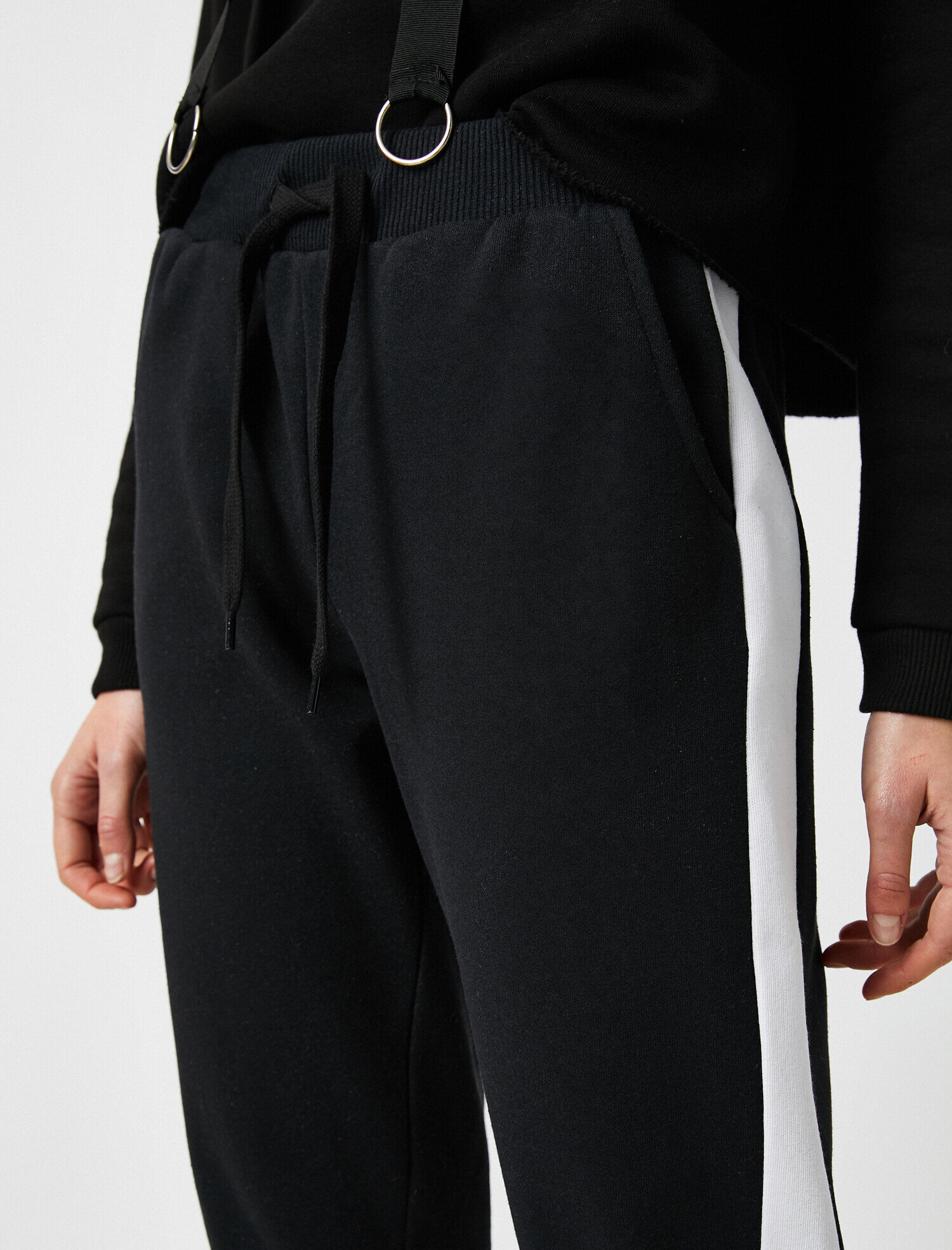 Jogger Eşofman Altı Şerit Detaylı Pamuklu