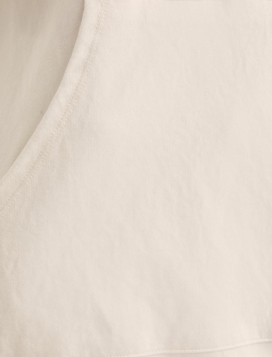   Kapüşonlu Cepli Uzun Sweatshirt