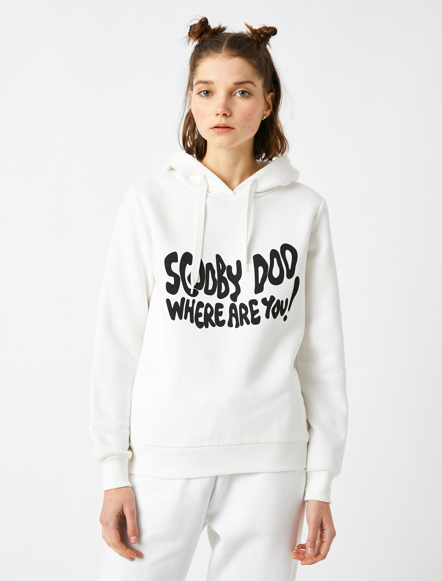   Warner Bros Lisanslı Pamuklu Yazılı Baskılı Kapüşonlu Sweatshirt