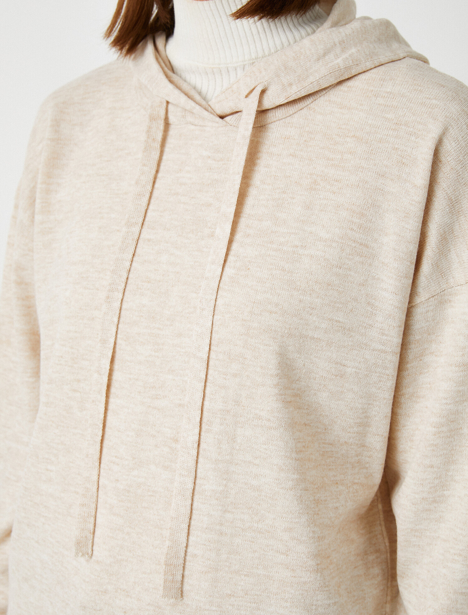   Kapüşonlu Triko Tunik