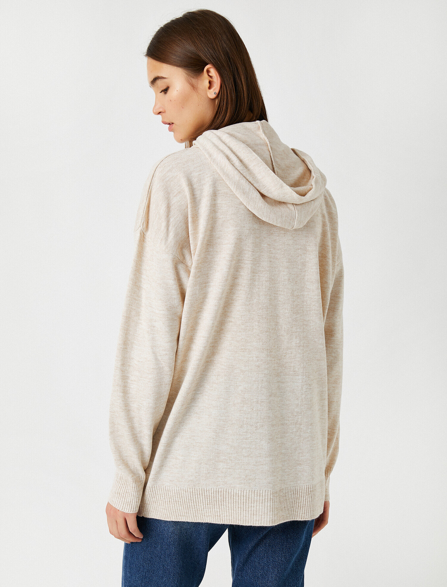   Kapüşonlu Triko Tunik